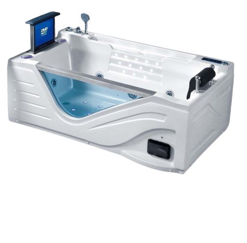 Whirlpool Badewanne delux, freistehend mit rutschfestem Boden - HSKkomfort